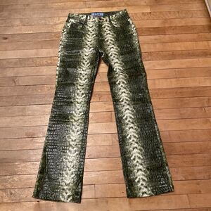 JRS-S.com Faux Alligator Skin Pants Women’s Size 5/6 Stretch Straight Leg